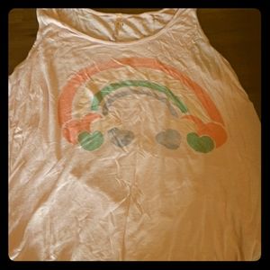 Rainbow with hearts tank top <3